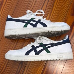 Asics White and Navy Sneakers